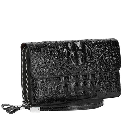 Bolso De Mano Para Hombre Con Diseño De Animales De Negocios Con Correa Para La Muñeca, Bolsos Grandes De Cuero PU Para Hombre, Billeteras, Tarjetero